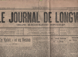 LE JOURNAL DE LONGWY 15 09 1928 - BRIAND S.D.N. - GRAND-COURONNE - ECLAIREURS DE FRANCE - MONT ST MARTIN - UGNY MONUMENT - Algemene Informatie