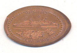 Souvenir Jeton Token Germany-Deutschland Ostseebad Travemunde - Pièces écrasées (Elongated Coins)