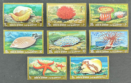 UM0682-89 - Marine Life - Complete Set Of 8 Stamps - With 1st Day Stamp W/o Gum - Umm-al-Qiwain - 1972 - Umm Al-Qiwain