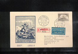 Greenland / Groenland 1958 Interesting Airmail Registered Letter FDC - Covers & Documents