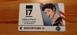 Phonecard United Kingdom Mercury 2PBOB - Woman - Mercury Communications & Paytelco