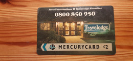 Phonecard United Kingdom Mercury 6PTHA - Travelodge - Mercury Communications & Paytelco