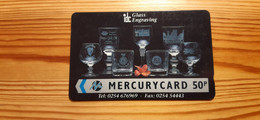 Phonecard United Kingdom Mercury 18MERD - IDC Glass Engraving - Mercury Communications & Paytelco