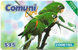 Dominican Rep. - Codetel (ComuniCard) El Perico, 2 Parrots, 1996 Edit. - Exp. 31.03.1997, Remote Mem. 95$, Mint - Dominicaine