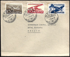 RAR Schweiz Suisse 1944: Luftpost Poste Aérienne Zu F37-39 Mi 435-437 Yv PA36-38 FDC ET-o WEGGIS 1.IX.44 (Zu CHF 375.00) - Andere & Zonder Classificatie
