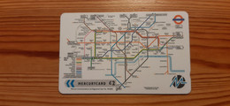 Phonecard United Kingdom Mercury 50MERT - London, Underground Map - [ 4] Mercury Communications & Paytelco
