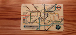 Phonecard United Kingdom Mercury 23MERA - London, Underground Map - Mercury Communications & Paytelco