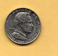 1/2  Francs  Rainier Lll 1982 - 1960-2001 Nouveaux Francs