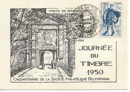 PM26/ TP Journée Du TP 1950 S/ Carte Maximum Obl. Journée Du TP Belfort 1950 - 1950-1959