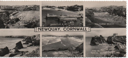 NEWQUAY - CORNWALL - VALENTINES PANORAMA MULTI-VIEW - REAL PHOTO POSTCARD IN GOOD CONDITION - Newquay