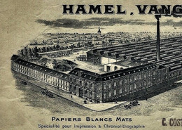 1923 ENTETE HAMEL VANGORP & BLOMME PAPIERS PEINTS à Halluin Nord Pour Abadie Paris V.SCANS + HISTORIQUE - 1900 – 1949