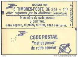 CARNET 2274-C 1a Liberté De Delacroix "CODE POSTAL", Fermé Bas Prix Parfait état TRES TRES RARE - Modern : 1959-...