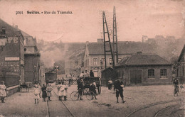 CPA Seilles - Rue Du Tramaka - Tres Animé - Vélo - Tramway - Autres & Non Classés