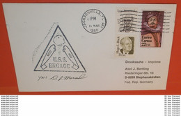 USA 1868 E. Caruso Oper Musik Schiffspost: 11.03.1988 USS Engage MSO-433 --- Brief Cover (2 Foto)(72303) UFO - Covers & Documents