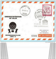 Österreich Austria - Brief Cover Lettre Postcard - SST Cachet -Ballonpost Horn - NÖ 29.06.75 - LABRIA 75 (8385) - Par Ballon