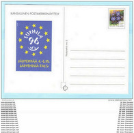 FINNLAND Ganzsache Postal ** - Pflanzen Blumen 1. Klasse - EUPHILA 1996  (2 Scan)(32782) - Postal Stationery