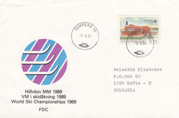 Finland - 051/1990 EUROPA-CEPT'90, Letter Ordinary From Tampere To Sofia(Bulgaria), Single Franked - Covers & Documents