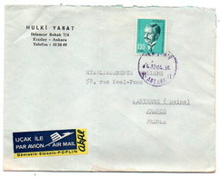 TURQUIE-- 1964--Lettre De ANKARA  Pour NANTERRE-92 (France) .....timbre Seul  Sur Lettre ....cachet - Brieven En Documenten
