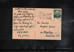 Germany / Deutschland 1936 Olympic Games Berlin Interesting  Postmark - Ete 1936: Berlin