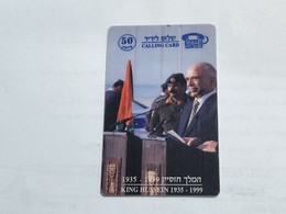 ISRAEL-KING HUSSEIN-(1935-1999)-hello Friend-(50units)(80)(tirage-50)-good Card - Jordanië