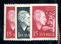 320 Sweden 1959 Scott 541/43 -m* (Offers Welcome!) - Unused Stamps