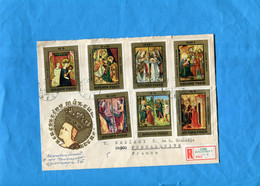 Marcophiie- LettreREC  Hongrie Pour Françe-cad Budapest - 7 Stamp Série Tableaux  N°2386-42 - Marcophilie