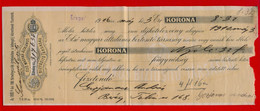 X1-Check,Cheque,Promissory Note,Bill Of Exchange-First Hungary General Insurance Company,Budapest,Szeged-Backi Breg 1906 - Cheques & Traveler's Cheques