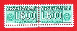 1946/81 (20) Pacchi In Concessione Filigrana Stelle IV Lire 600 - Timbrato - Concessiepaketten