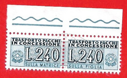 1946/81 (18) Pacchi In Concessione Filigrana Stelle IV Lire 240 - Timbrato - Colis-concession