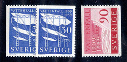 375 Sweden 1959 Scott 538/40 -m* (Offers Welcome!) - Ongebruikt