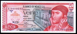 MEXICO 20 Pesos ( MORELOS ) 29/12/1972 Serie E E3410242 Pick-64a UNC - Mexique