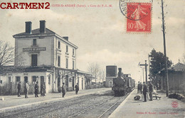LA COTE-SAINT-ANDRE GARE DU P.L.M. LOCOMOTIVE TRAIN STATION 38 ISERE - La Côte-Saint-André