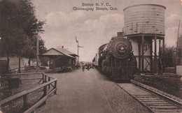 CPA Canada - Station N Y C Chateauguay Bassin - Locomotive - Train En Gare - Chemin De Fer - Altri & Non Classificati