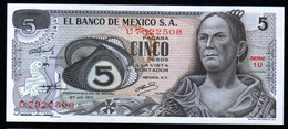 MEXICO 5 Pesos ( La Corregidora ) 27/10/1971 Serie U U7322508 Pick-62b UNC - Mexique