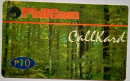Philippines Philcom Callkard 10 Pesos " Trees " - Filipinas
