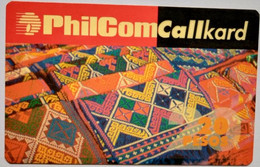 Philippines Philcom Callkard 20 Pesos " Fabric " - Philippinen