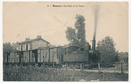 CPA - SENAN (Yonne) - La Gare Et Le Tacot - Autres & Non Classés