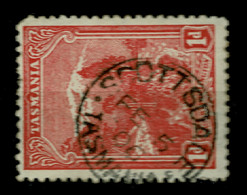 Ref 1589 - Australia Tasmania Views 1d Used Stamp - Scottsdale Postmark - Gebruikt