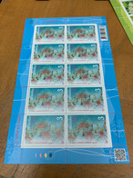 Thailand Stamp 2022 Vesak Day Buddha Flower Sheet Of 10 - Bouddhisme