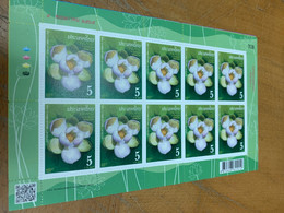 Thailand Stamp 2022 Vesak Day Buddha Flower Sheet Of 10 - Bouddhisme