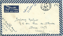 Cachet Manuel Poste Aux Armées TOE - Lettre D'Indochine - Guerre D'Indochine / Viêt-Nam