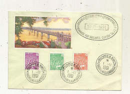 FDC, Premier Jour, R.P. CAMBODGE, 1-11-1961 , PHNON PENH,  Hommage Aux Vaillants Combattants  , 3 Timbres - Cambodge