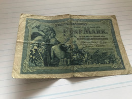 Banknote Reichskassenschein 5 Mark 1904 - 5 Mark
