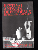 Festival Andalou De Bordeaux  (33)  1985  (M4978) - Programme
