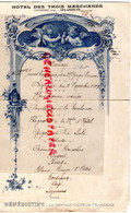 27- LES ANDELYS-BEAU MENU HOTEL DES TROIS MARCHANDS -PAGNIERRE  PROPRIETAIRE DEJEUNER DU 15 NOVEMBRE 1919-BENEDICTINE - Menu