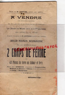 27- LES ANDELYS-A VENDRE 20 MARS 1913-ETUDE ME LEFEVRE-MAISON BOURGEOISE FOUQUEROLLES-RADEVAL-LA RIVIERE VILLERS CORNY - Documentos Históricos