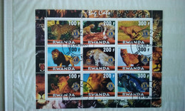 Rwanda Big Cats 2000 Used. - Gebruikt