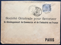 Levant Autrichien Sur Enveloppe 20.1.1898 Pour Paris (B4140) - Levant Autrichien