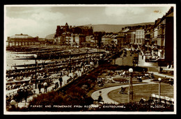 Ref 1591 - Real Photo Postcard - Royal Parade & Promenade From Redoubt - Eastbourne Sussex - Eastbourne