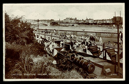 Ref 1591 - 1945 Postcard Lakeside Miniature Railway Southport - Victory Bells Slogan Postmark - Southport